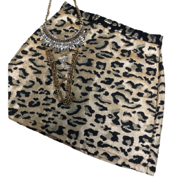Topshop Dresses & Skirts - $68 TOPSHOP metallic embroidered cheetah print